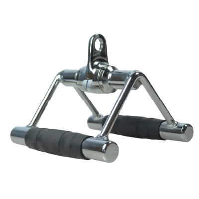 PUXADOR ESTRIBO DUPLO  CROMADO GIRATÓRIO COM  PUNHO DE BORRACHA