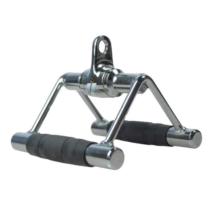 PUXADOR ESTRIBO DUPLO  CROMADO GIRATÓRIO COM  PUNHO DE BORRACHA