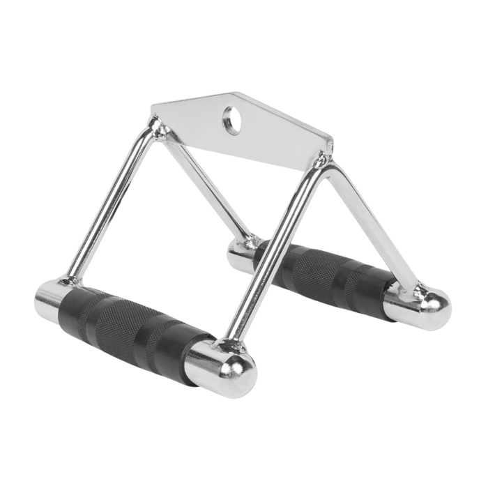 Puxador Estribo Duplo Triangulo Fixo Cromado com pegada Emborrachada