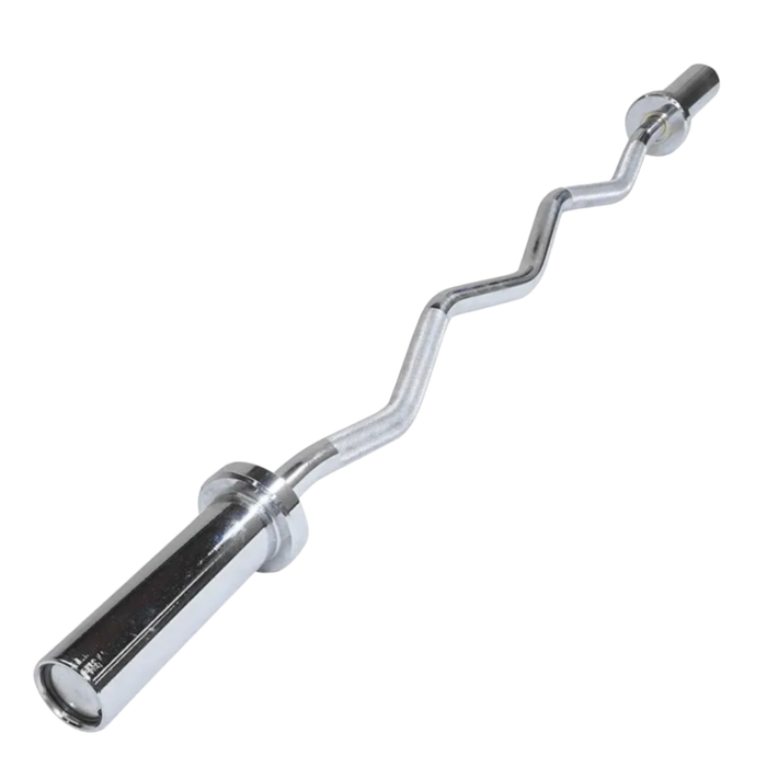 Barra W Cromada Olímpica 1200mm Com Presilhas