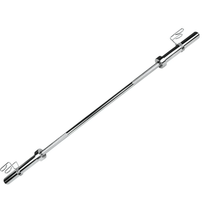 BARRA 2200mm OLÍMPICA  CROMADA RECATILHADA C/ BUCHA DE BRONZE