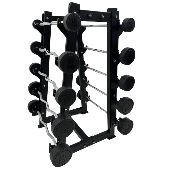 KIT DE BARRA MONTADA W INJETADA PEGADA CROMADA - 10KG À 30KG - SEM SUPORTE