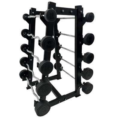 KIT DE BARRA MONTADA RETA INJETADA PEGADA CROMADA - 10KG À 30KG - SEM SUPORTE