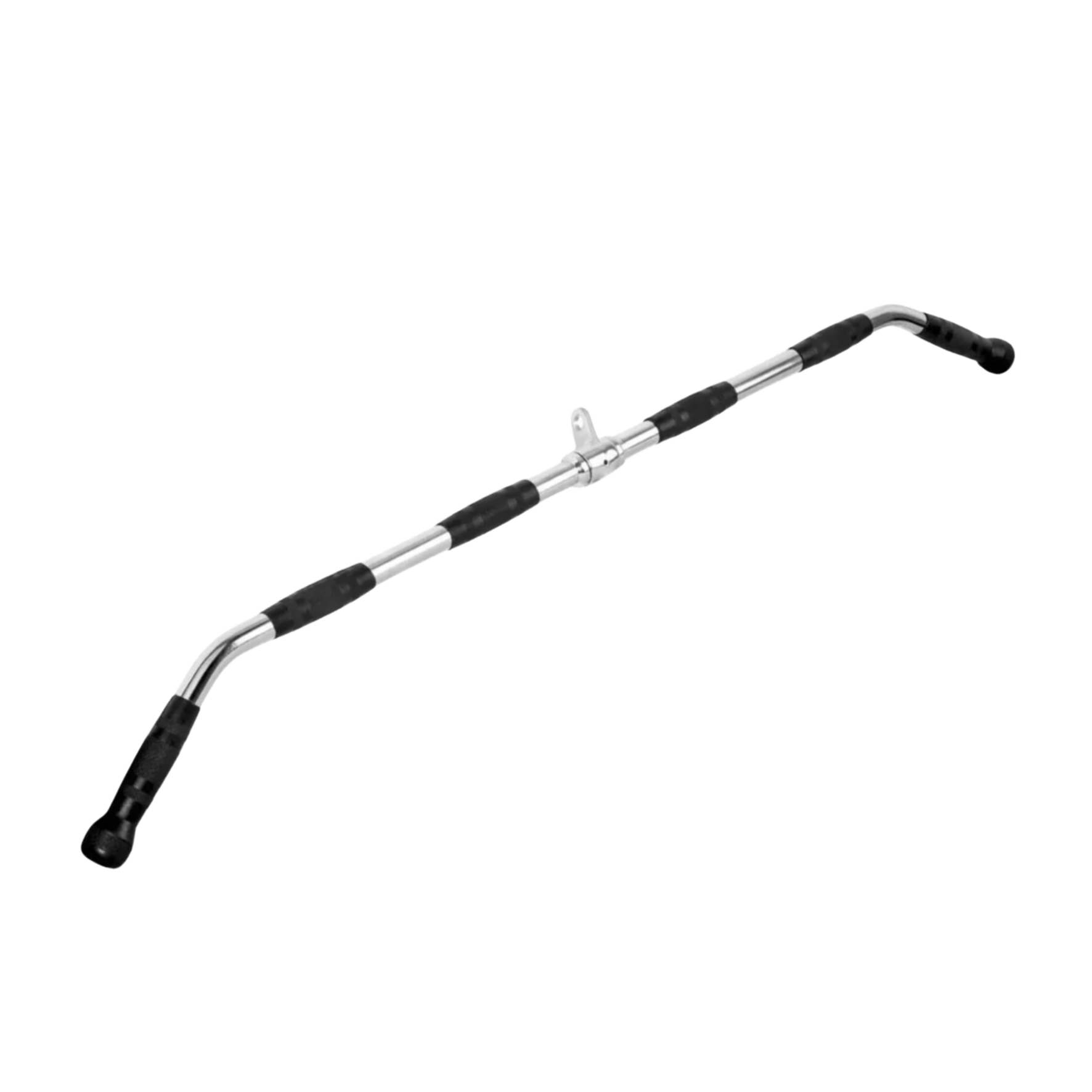 Barra Puxador Costas 960MM Maciço Cromado Giratório com Manoplas Injetadas