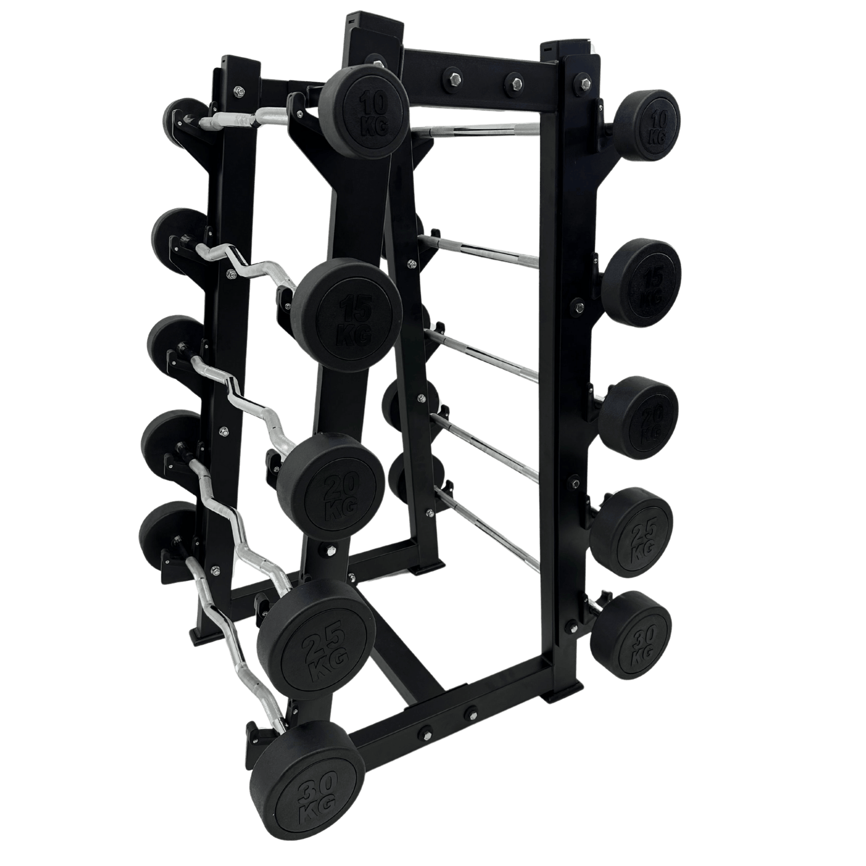 Kit de Barra Montada W Injetada Pegada Cromada - 10KG À 30KG - sem Suporte