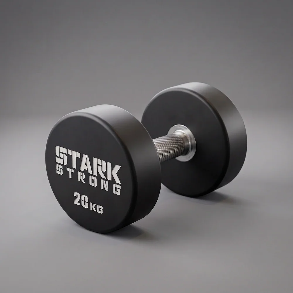 Kit de dumbbell injetado Stark Strong, de 12,5 kg a 40 kg, com pegada cromada recartilhada